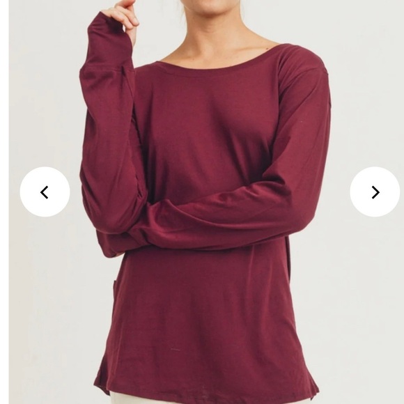 Mono B Tops - Mono B Open Overlay Draped Back Top size L